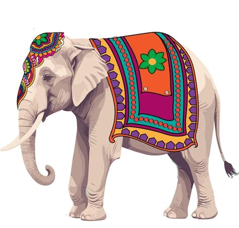 premium vector  elephant   colorful cover