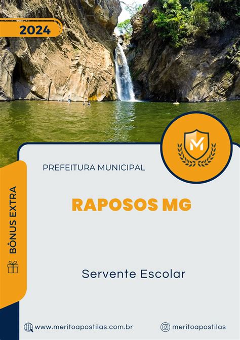 Apostila Servente Escolar Prefeitura De Raposos Mg M Rito Apostilas