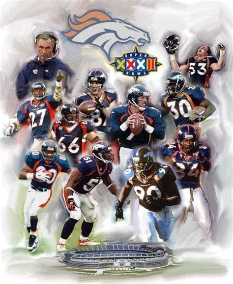 the denver football team is depicted in this drawing