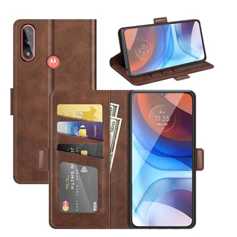 Motorola Moto E7 Power Leather Flip Case Dual Magnets