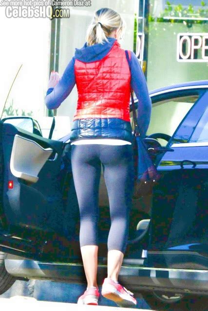 EXCLUSIVE Cameron Diaz Wearing Spandex Ass Leaving Gym In La See Inside