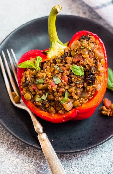 Vegan Stuffed Peppers With Quinoa Easy High Protein Wellplated