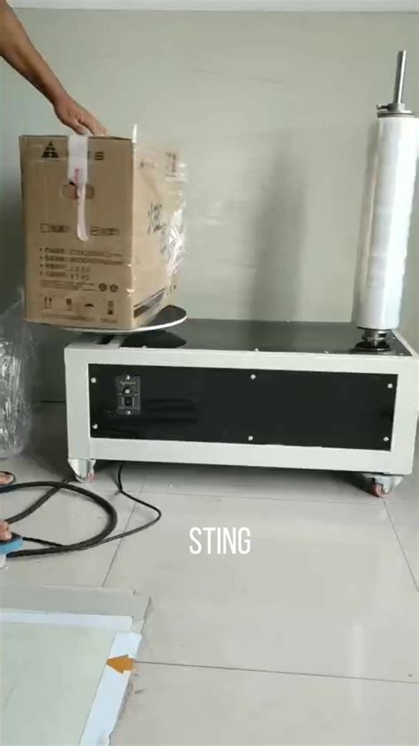 Mini Semi Automatic Carton Box Turntable Stretch Film Shrink Pallet