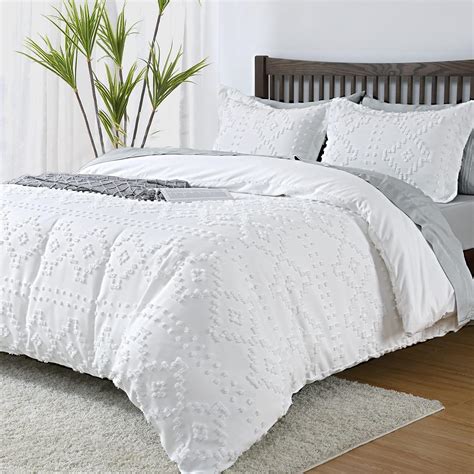 Caromio Boho Duvet Cover Queen Size Tufted Bedding Duvet Covers