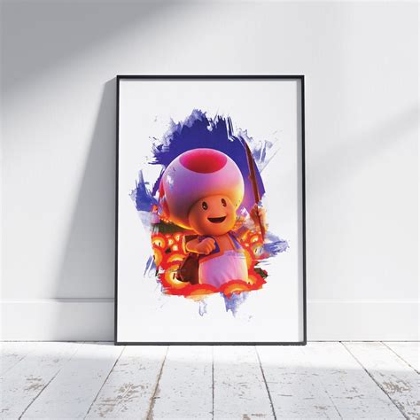 Toad Super Mario Bros Movie Poster Print - Etsy