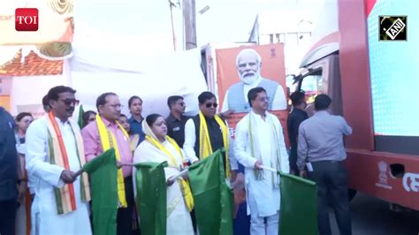 Tripura Cm Manik Saha Inaugurates The Viksit Bharat Sankalp Yatra Van In Agartala