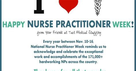 Happy National Nurse Practitioner Week From All Of Us At Tact Medical