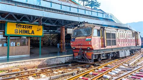 The Kalka Shimla Toy Train At Shimla Railway Station Editorial Stock