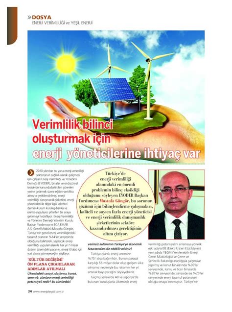 PDF Verimlilik bilinci oluşturmak için enerji yöneticilerine