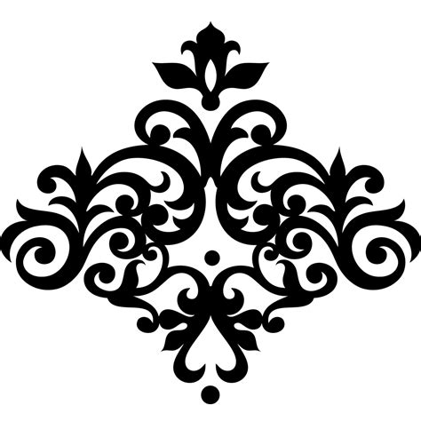 Stickers Muraux Design Sticker Mural Fleur Baroque Ambiance Sticker