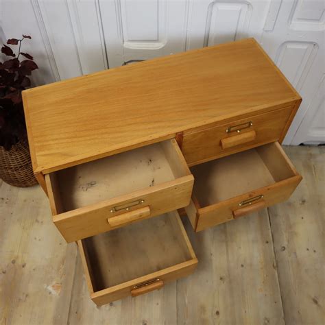 Vintage Rustic School Chest Of Drawers 1603g Mustard Vintage