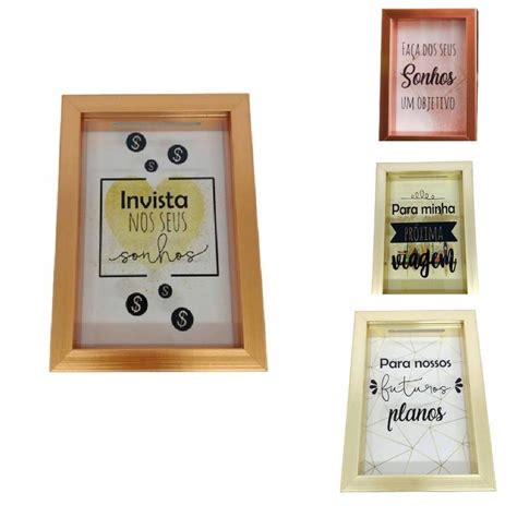 Quadro Cofre Decorativo Porta Dinheiro Cofrinho Viagem Formatura