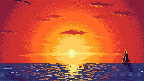 Pixel Sunset Wallpapers - Wallpaper Cave