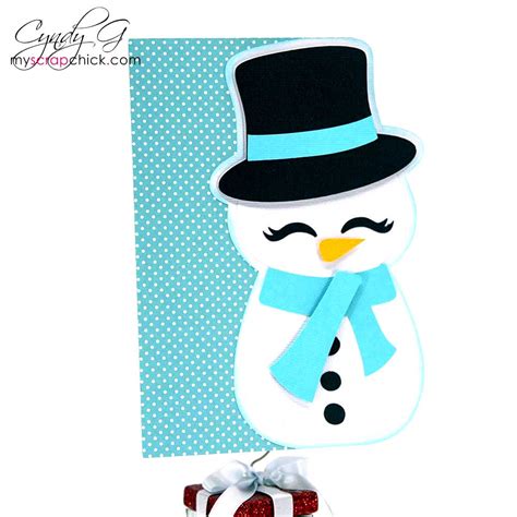 Snowman Shaped Card SVG My Scrap Chick