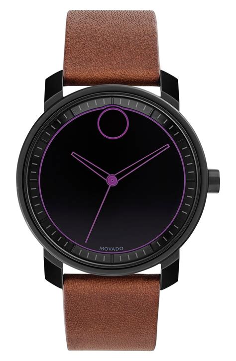 Movado Bold Leather Strap Watch, 41mm | Nordstrom | Beautiful watches ...