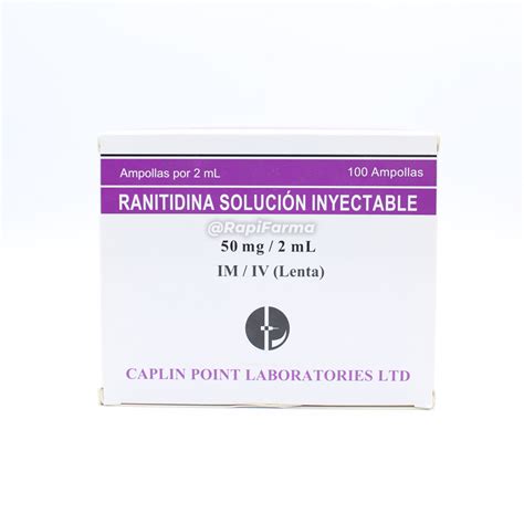 RANITIDINA 50MG 2ML IV IM AMPOLLA CAPLIN Rapifarma Nicaragua