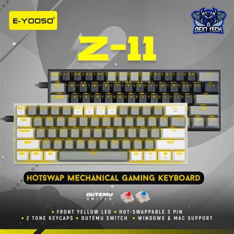 Jual E Yooso Z Two Tones Mini Hotswap Mechanical Gaming Keyboard