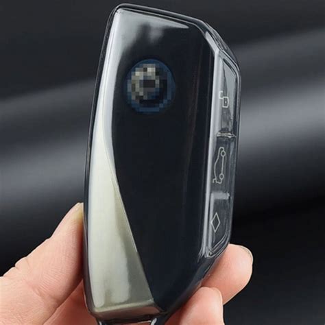 Black Transparent Car Key Fob Case Cover For 2023 2024 BMW X1 IX XM X5