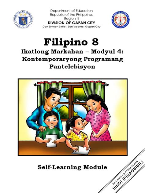 Filipino 8 Slms 3rd Quarter Module 4 Pdf