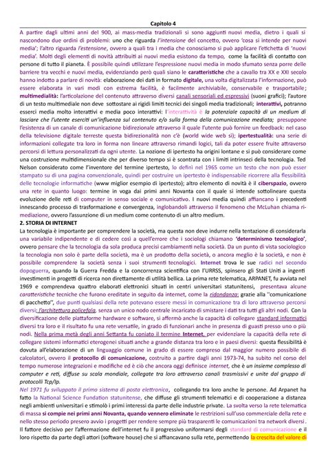 Capitolo 4 Sociologia Della Comunicazione Capitolo 4 A Partire