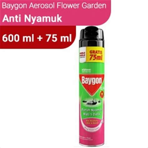 Baygon Aerosol Pembasmi Nyamuk Dan Serangga 600 Ml Flower Garden