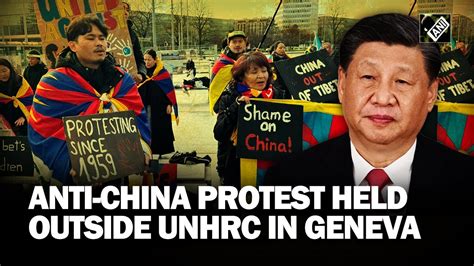 Uyghurs Tibetans Jointly Hold Anti China Protest Outside Unhrc In