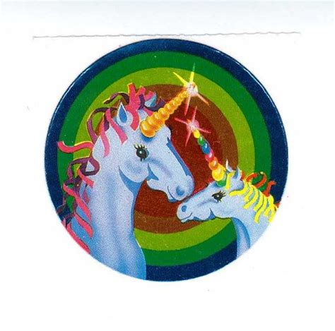 Lisa Frank Mylar Unicorns Sticker 80s Vintage 1983 Foil Etsy Unicorn Stickers Sticker Art