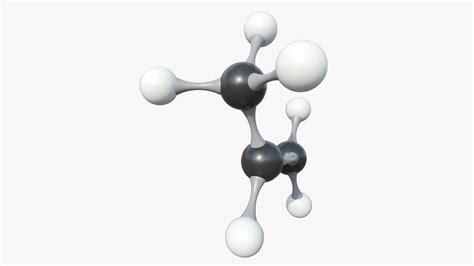 Propene Molecule With Pbr K K D Model Turbosquid