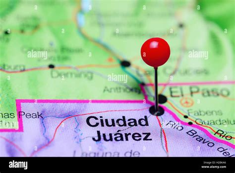 Ciudad Juárez anclado en un mapa de México Fotografía de stock - Alamy