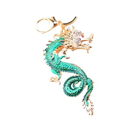 Bluethy 3D Cartoon 2024 Year Of Dragon Pendant Dragon Keychain With