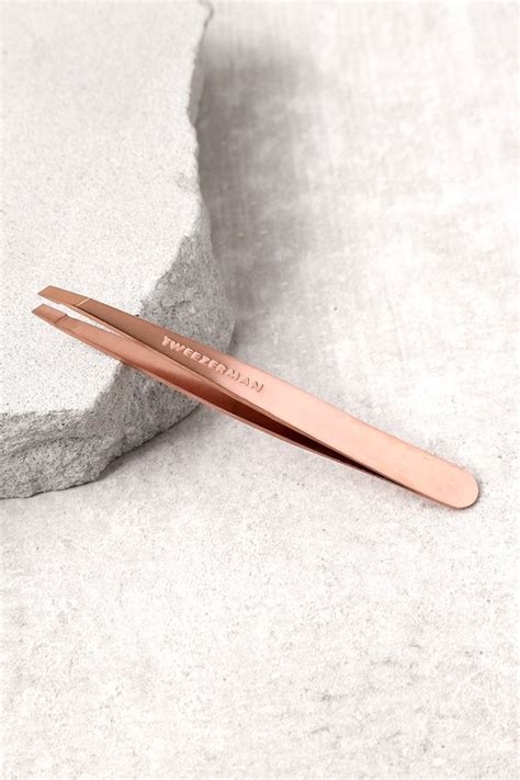 Tweezerman Rose Gold Slant Tweezer - Classic Tweezers - Lulus