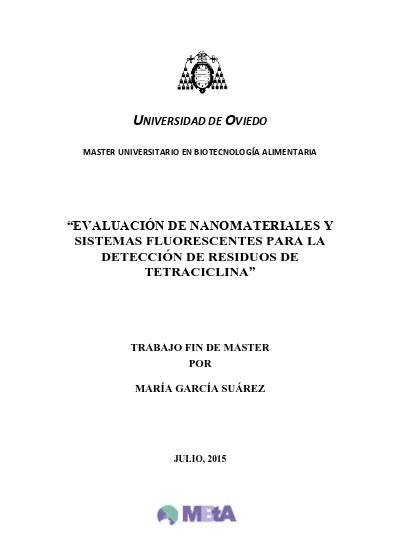 Evaluaci N De Nanomateriales Y Sistemas Fluorescentes Para La Detecci N