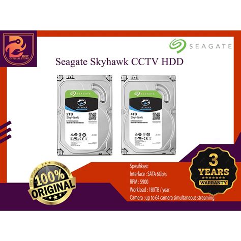 Jual Seagate Skyhawk Harddisk Surveillance Cctv Tb Tb Sata Original