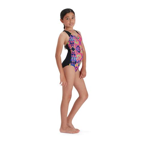 Speedo Digital Placement Splashback Girls Swimsuit 07386 G669 Πολύχρωμο