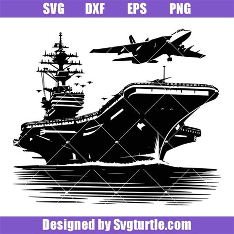 Aircraft Carrier Svg Warship Classic Svg US Military Ship