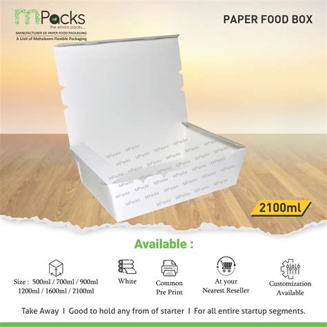 Paper Food Boxes In White Best Quality Bulk Order