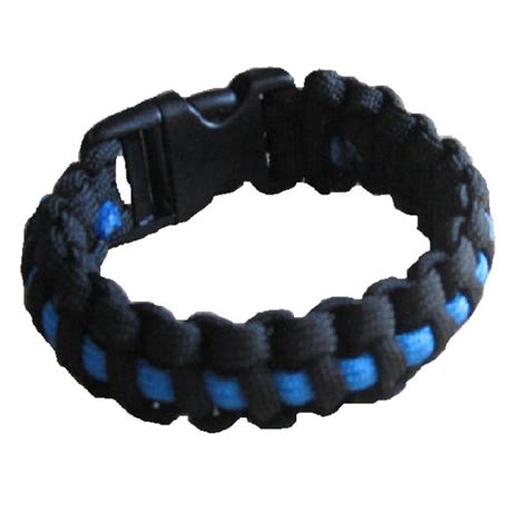 Police Paracord Bracelet Thin Blue Line Fire Med Solutions