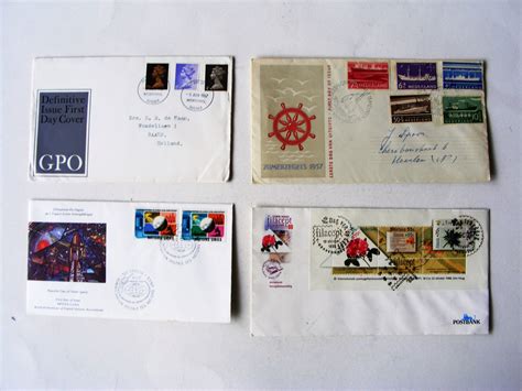 Vintage Envelopes First Day Covers Postage Stamps Used Etsy