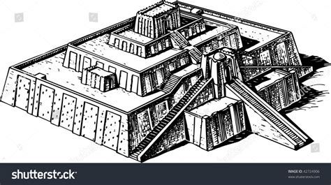 Ziggurat Stock Vector Illustration 42724906 : Shutterstock