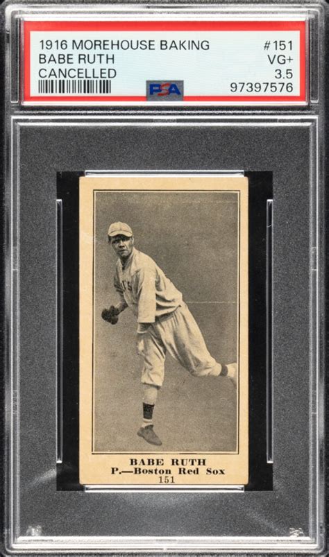 Morehouse To Auction House Exceptionally Rare Babe Ruth Rookie Card