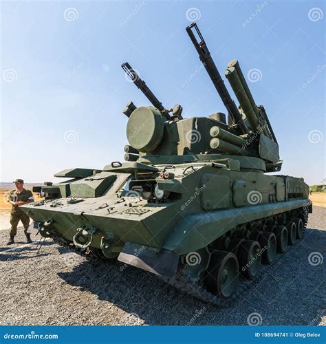 The Tunguska SA 19 Grison Is A Russian Anti Aircraft Weapon Armed Gun