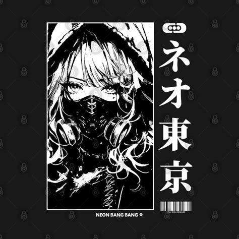 Japanese Cyberpunk Anime Girl Techwear Cyberpunk Anime T Shirt