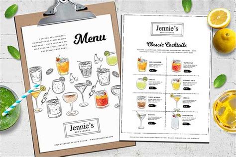 54+ Drink Menu Templates Free PSD, Word Design Ideas