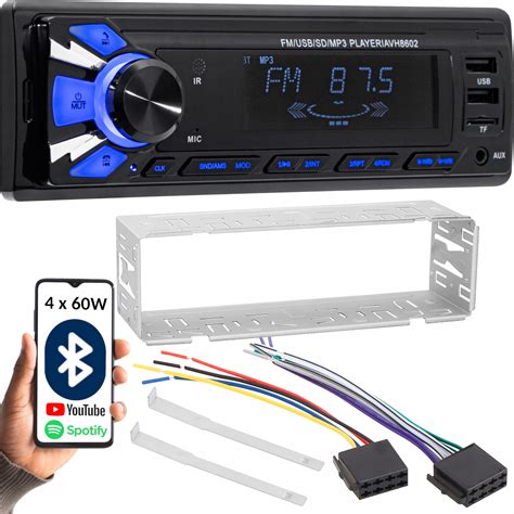 Radio Samochodowe Din Bluetooth X Usb Aux Sd Mp Pilot Bateria