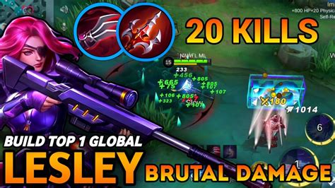 20 Kills Lesley Crazy LifeSteal With Brutal Damage Build Top 1