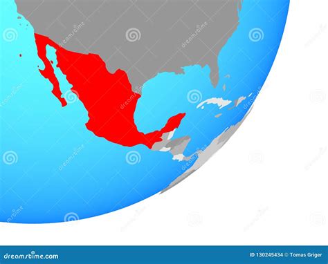 Map Of Mexico On Globe Stock Illustration Illustration Of Country