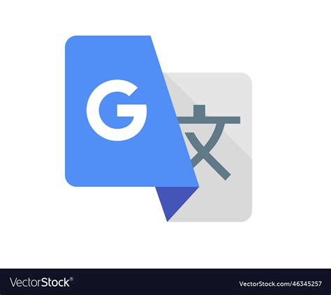 Google traduction logo symbol design mobile app Vector Image