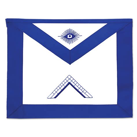 Worshipful Master Masonic Officer Apron Blue White Tme