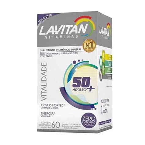 Lavitan Senior Vitalidade C 60 Ossos Fortes Mais Energia Idoso Melhor