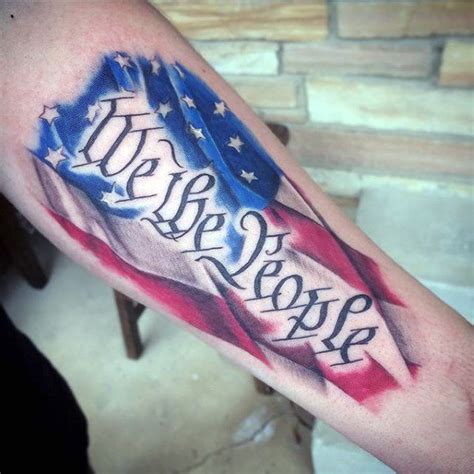 61 Epic We The People Tattoo Designs For Men Patriotic Tattoos